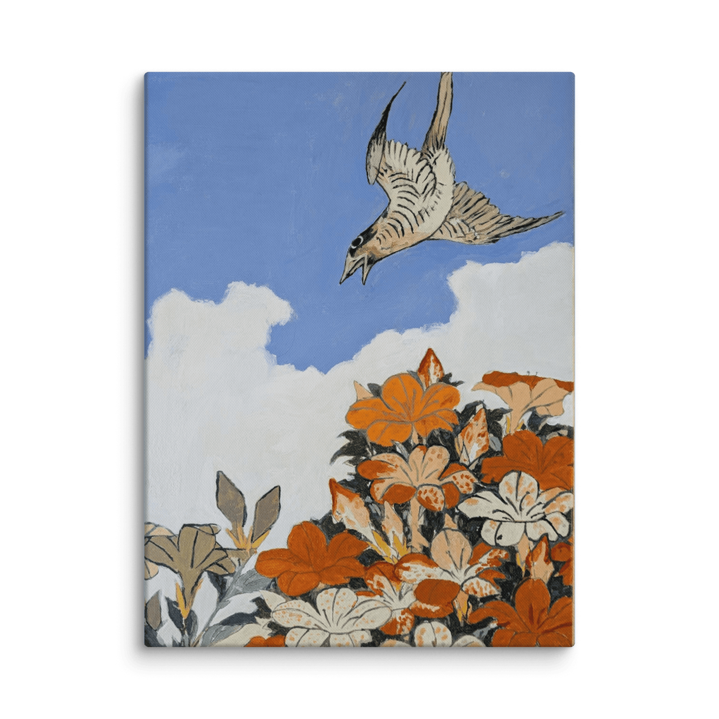 Cuckoo and Azaleas - Art Studio Elvira - Canvas Print