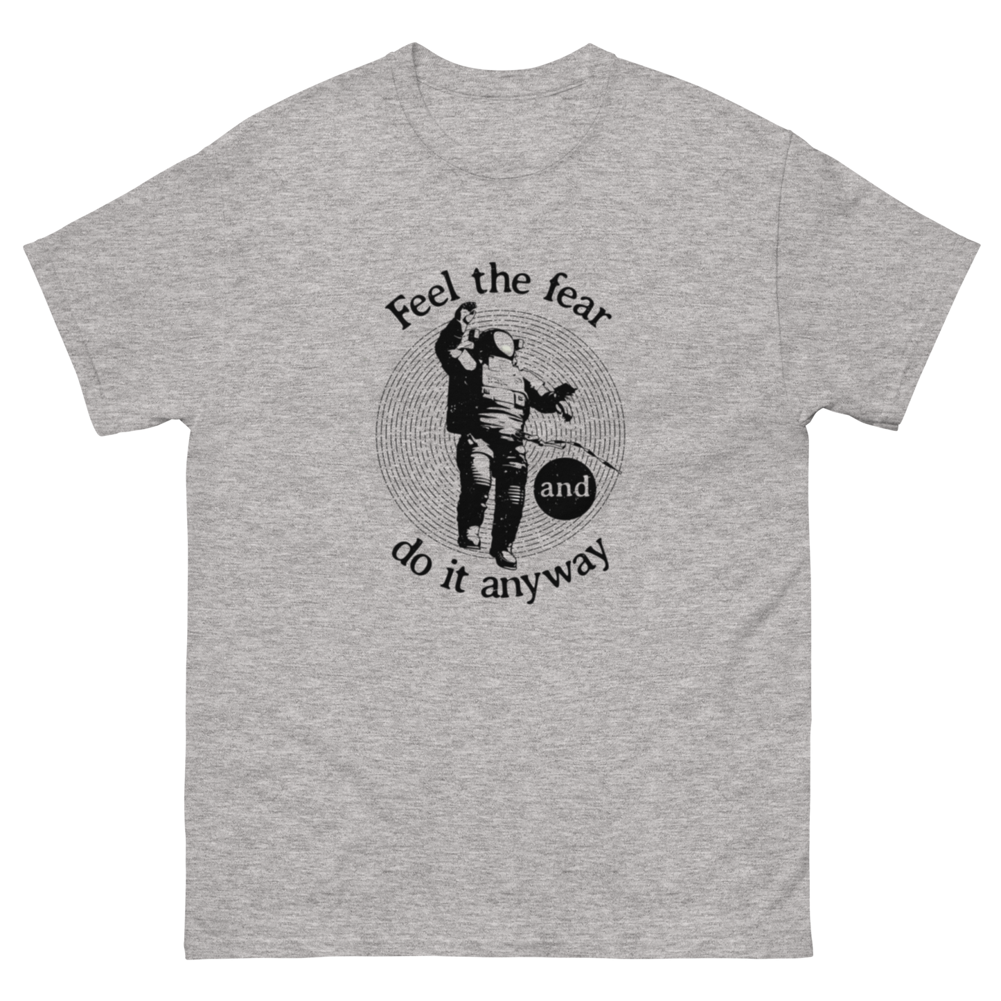 Feel-the-fear-Art-Studio-Elvira-Unisex-tee-sport-grey-front