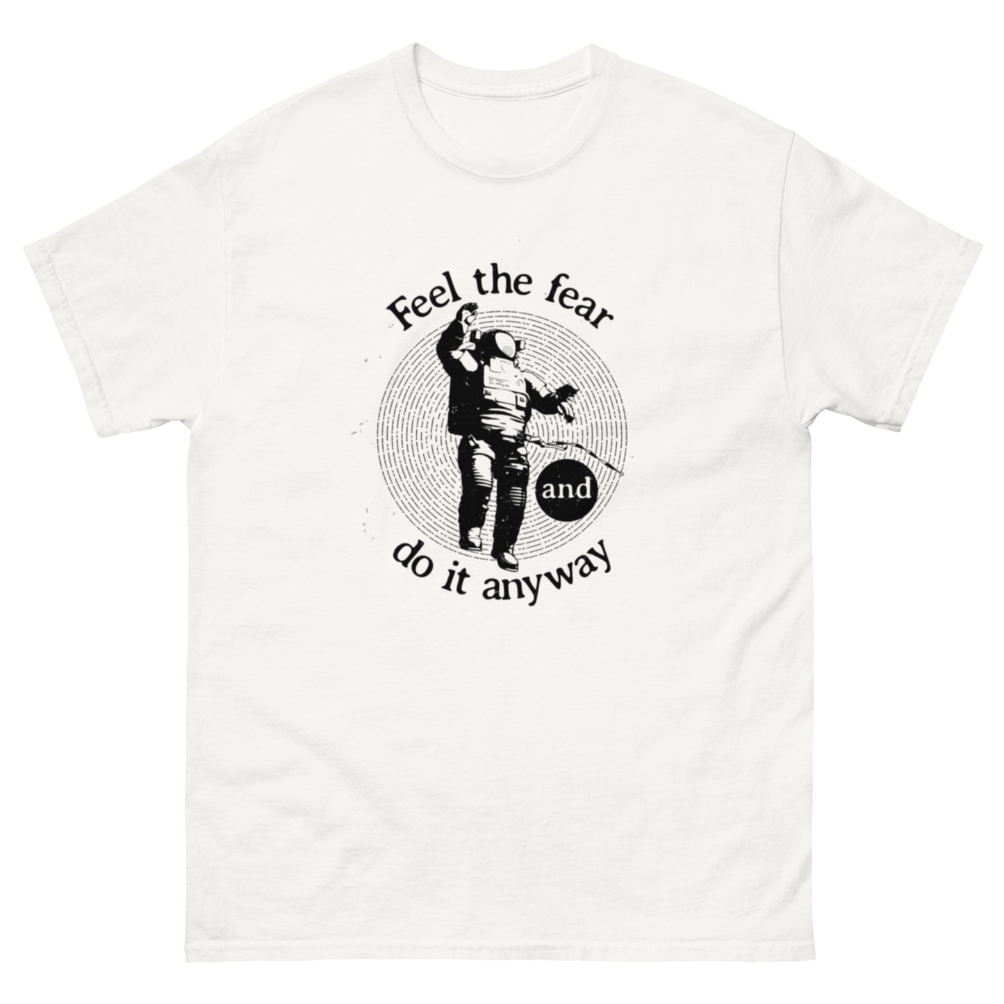 Feel-the-fear-Art-Studio-Elvira-Unisex-tee-white-front