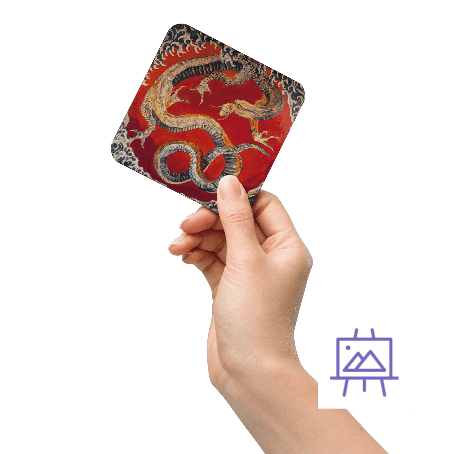 Hokusai Dragon - Art Studio Elvira - Coaster