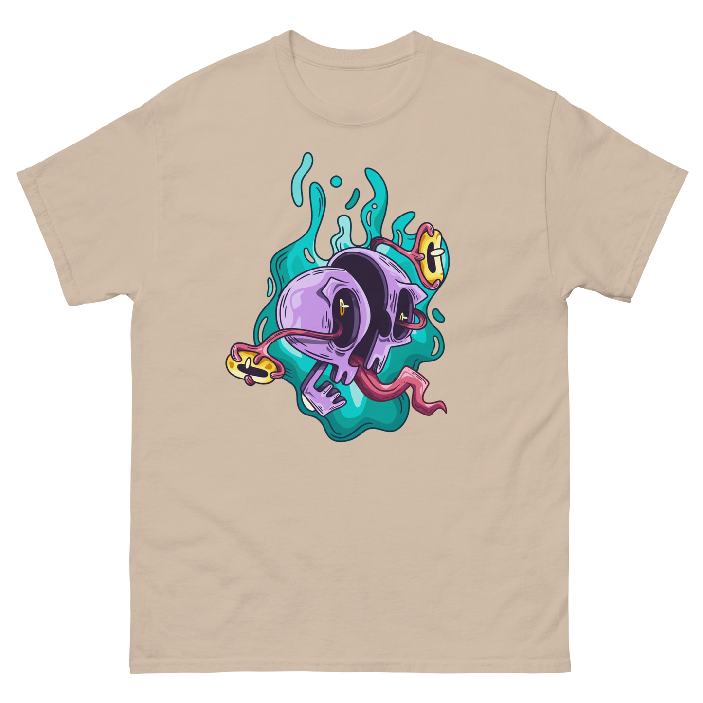 funky-ai-balls-art-studio-elvira-unisex-classic-tee-sand