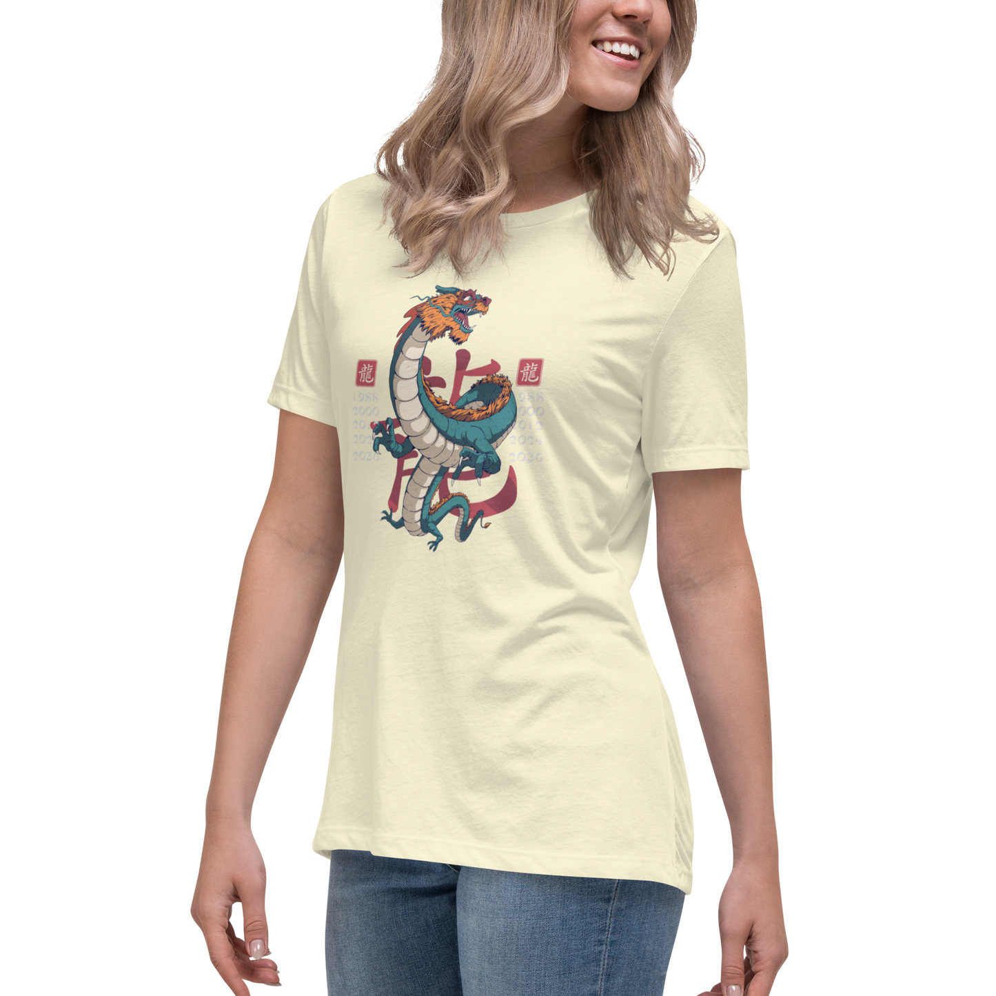 green-dragon-art-studio-elvira-womens-relaxed-t-shirt-left-front-citron