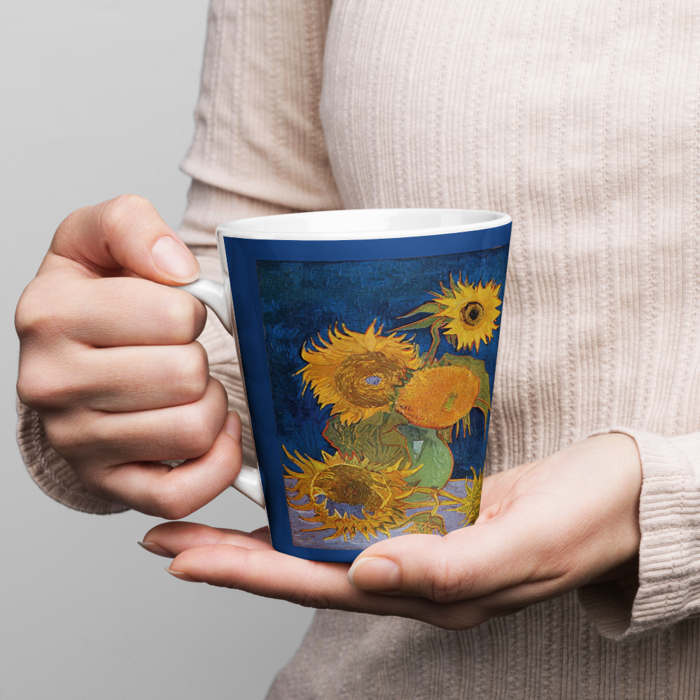 My 5 Sunflowers - Art Studio Elvira - 12oz Latte mug