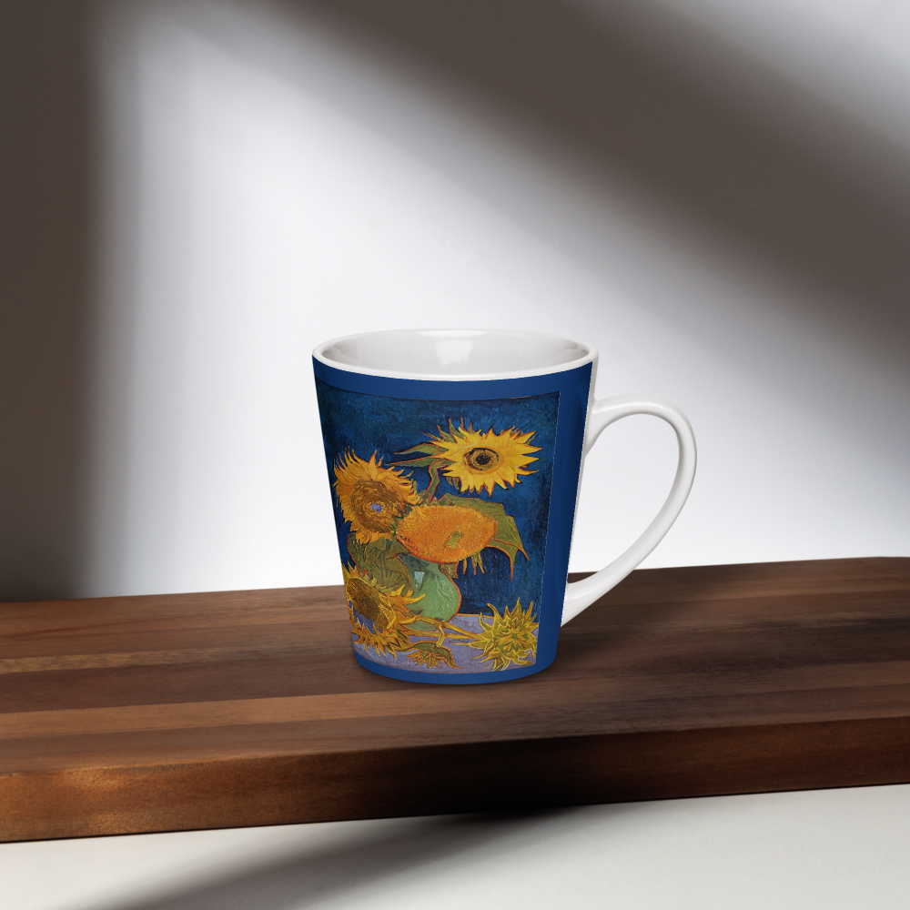 My 5 Sunflowers - Art Studio Elvira - 12oz Latte mug