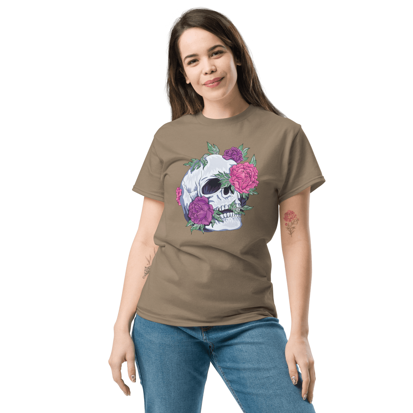 Skull and Roses - Art Studio Elvira - Unisex T-Shirt