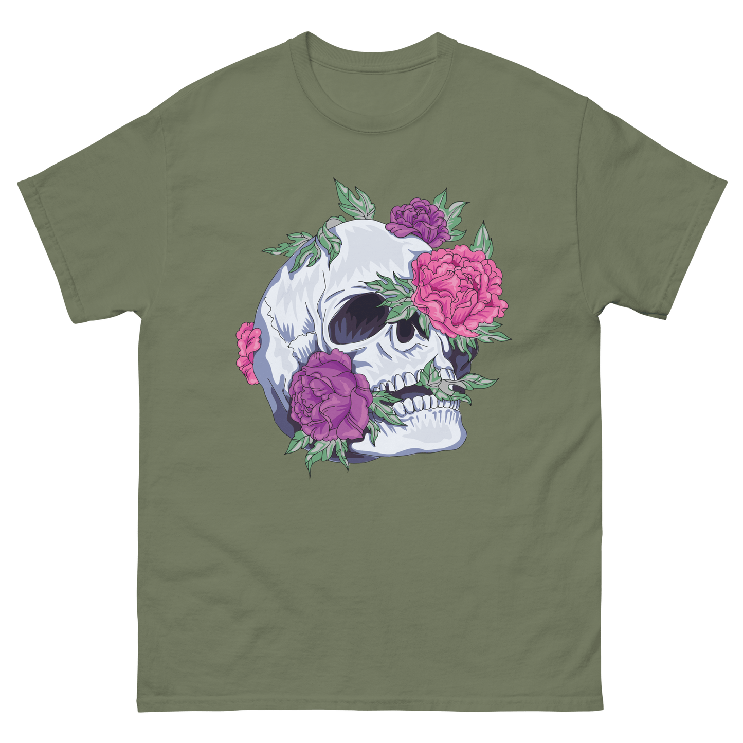Skull and Roses - Art Studio Elvira - Unisex T-Shirt