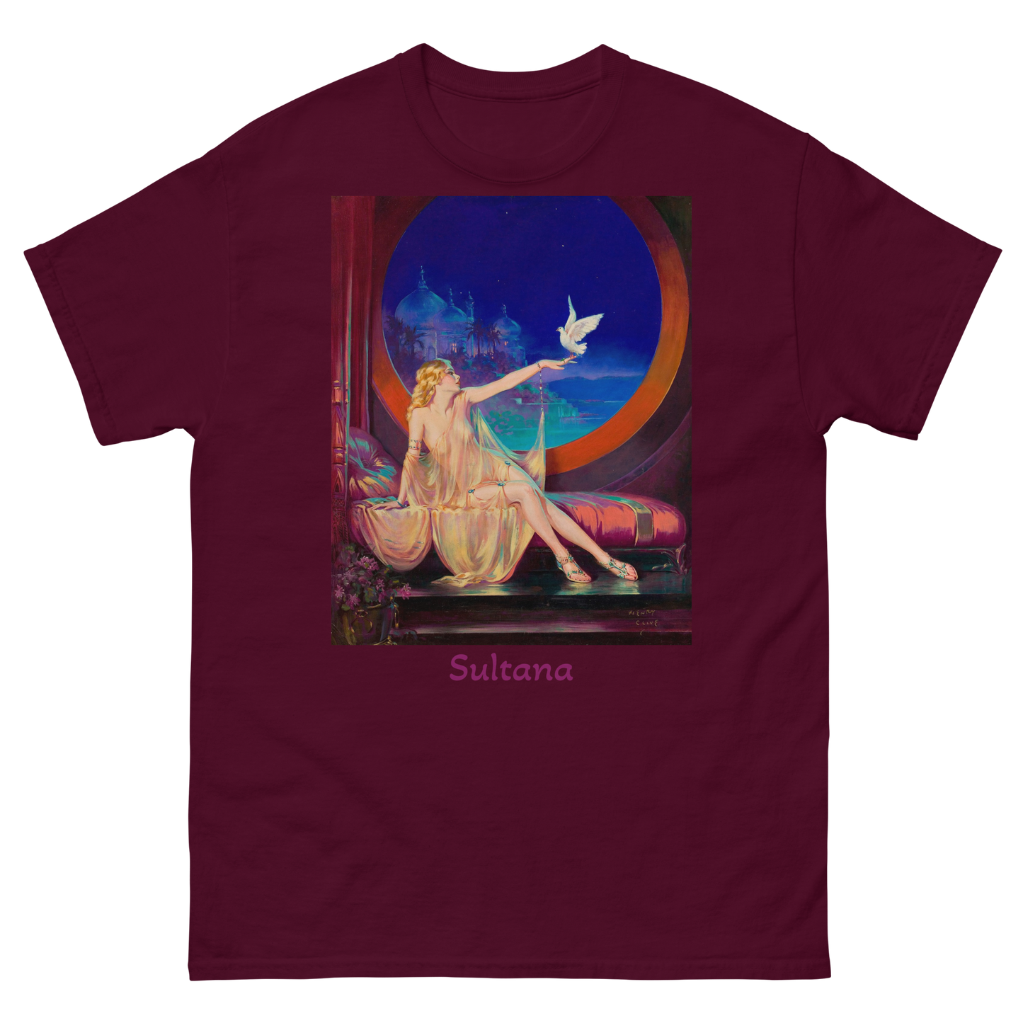 sultana-art-studio-elvira-unisex-classic-tee-maroon