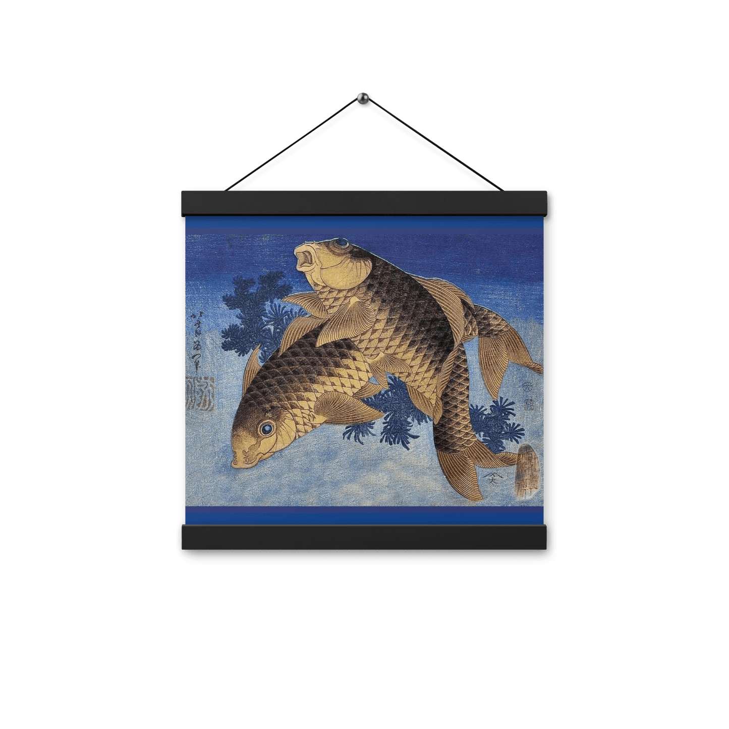 Two Carp by Hokusai - Art Studio Elvira - Hanging Poster