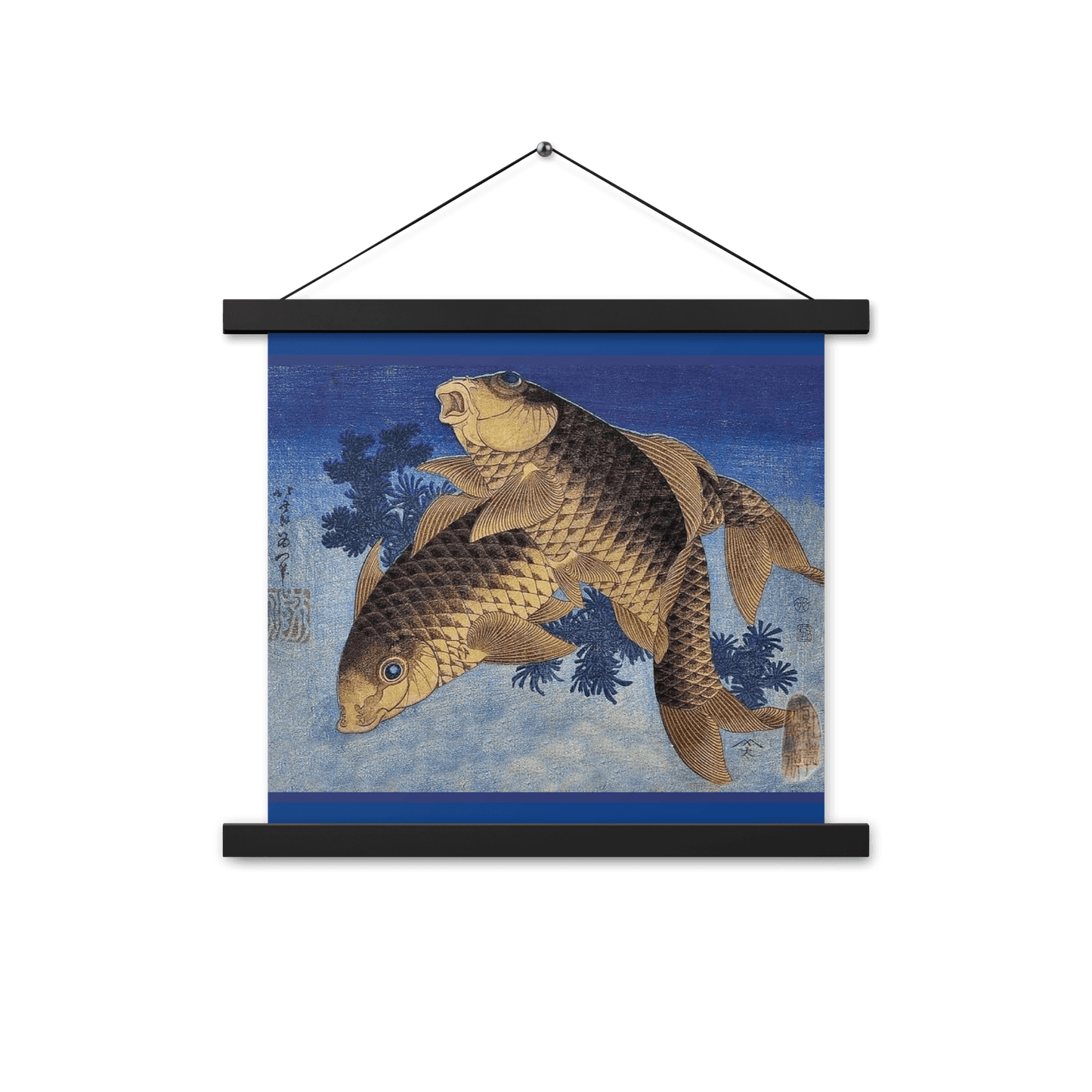 Two Carp by Hokusai - Art Studio Elvira - Hanging Poster