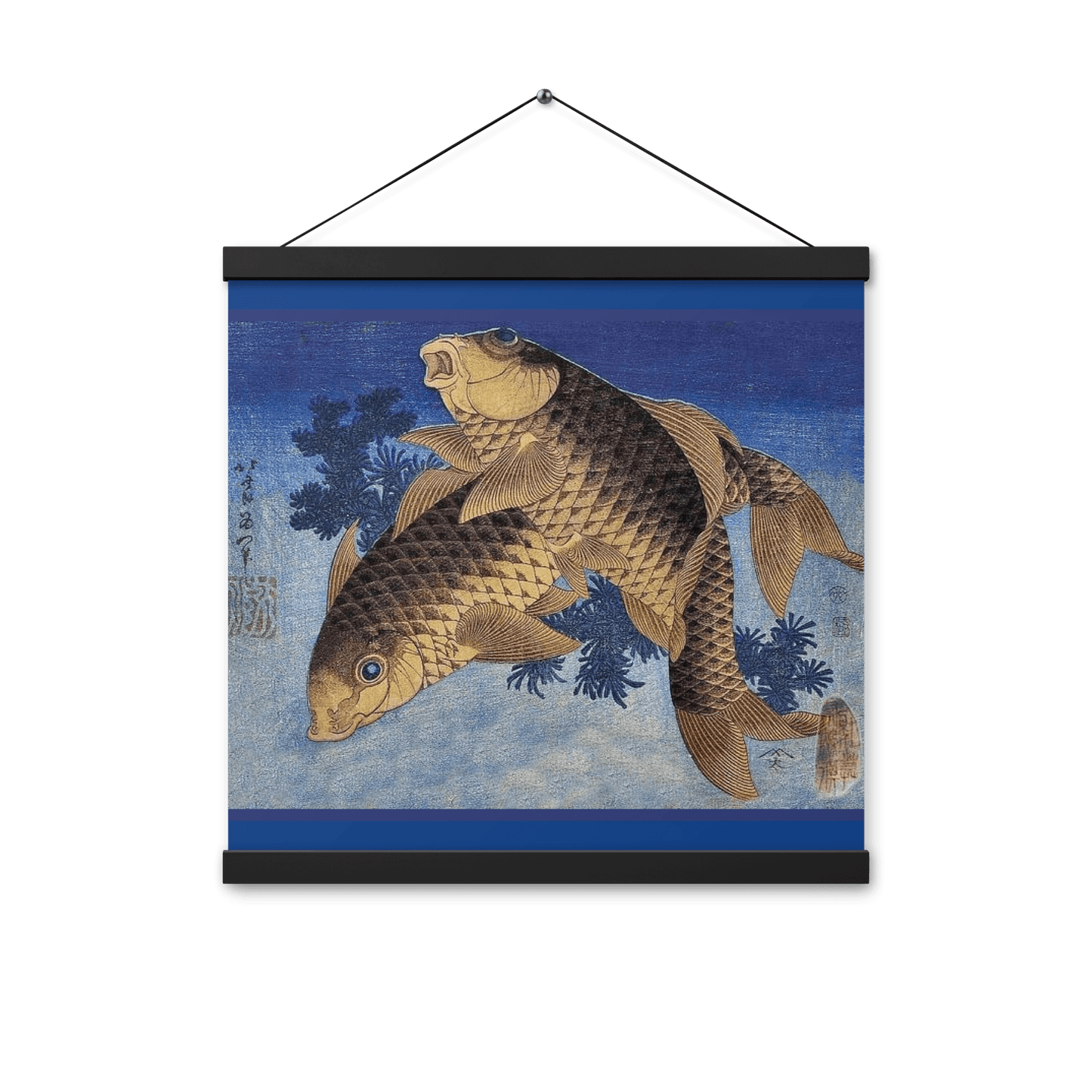 Two Carp by Hokusai - Art Studio Elvira - Hanging Poster