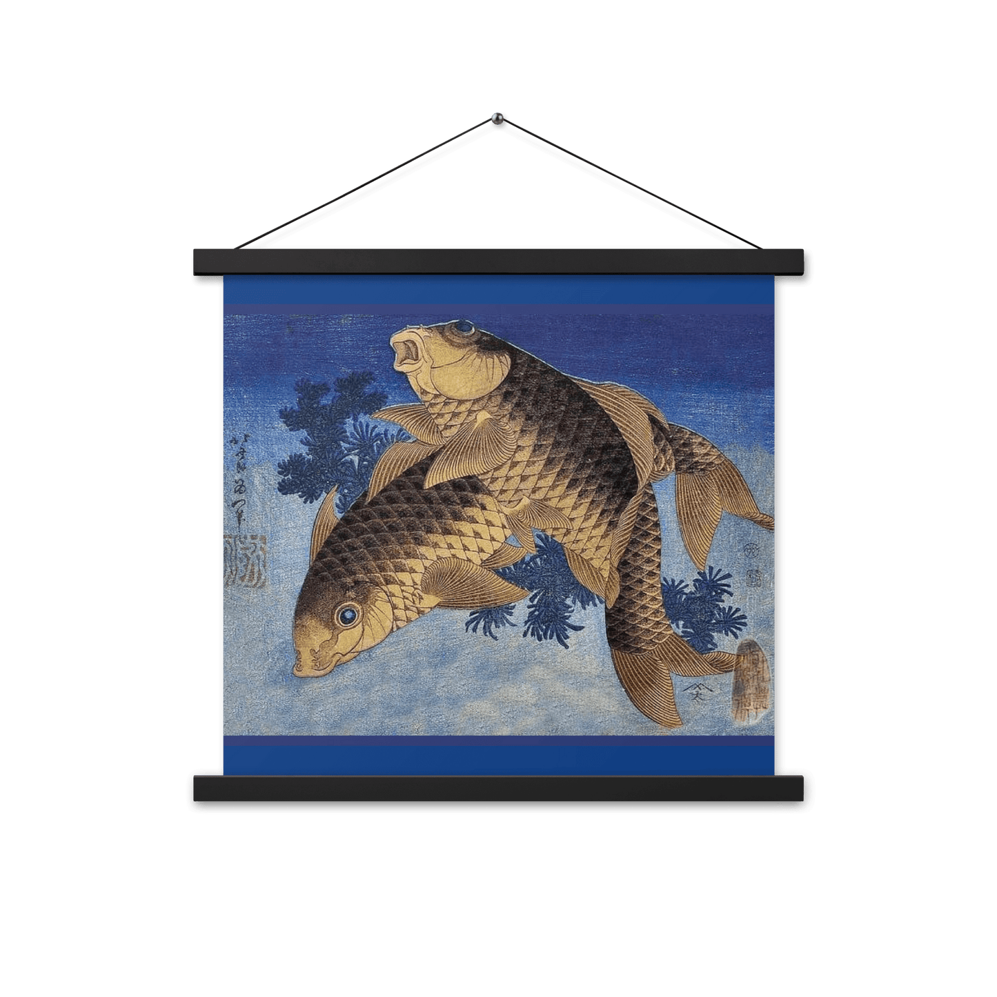 Two Carp by Hokusai - Art Studio Elvira - Hanging Poster