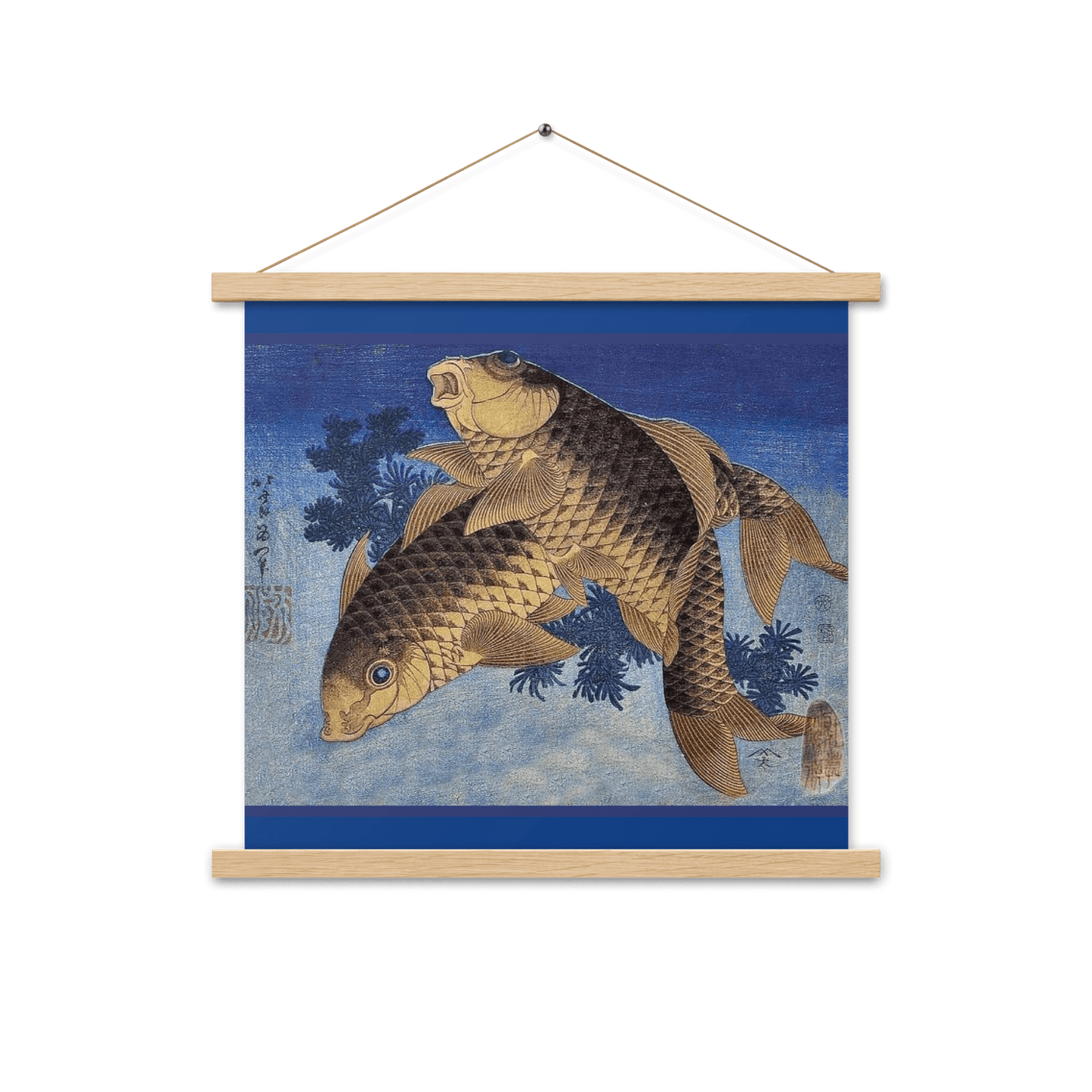 Two Carp by Hokusai - Art Studio Elvira - Hanging Poster
