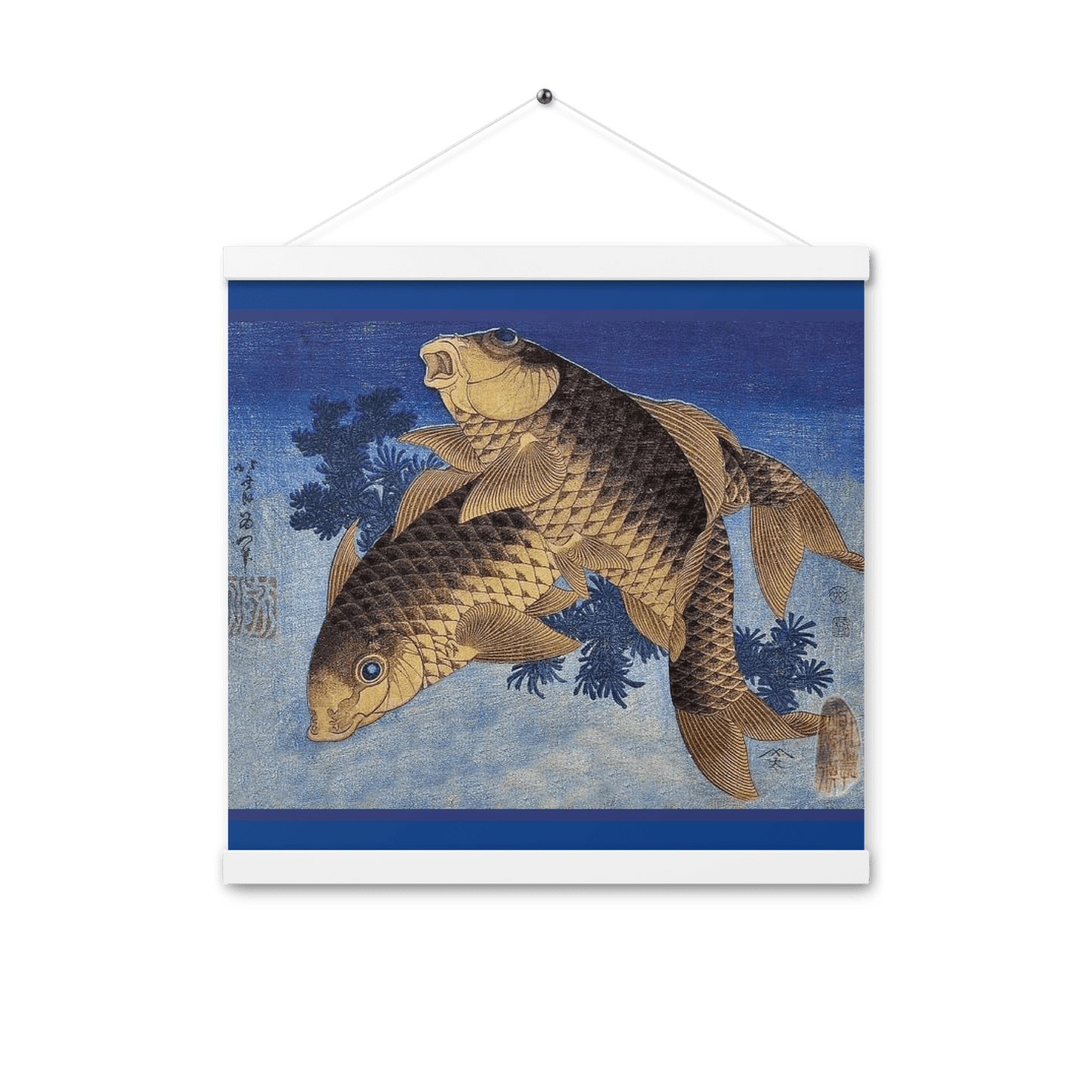 Two Carp by Hokusai - Art Studio Elvira - Hanging Poster