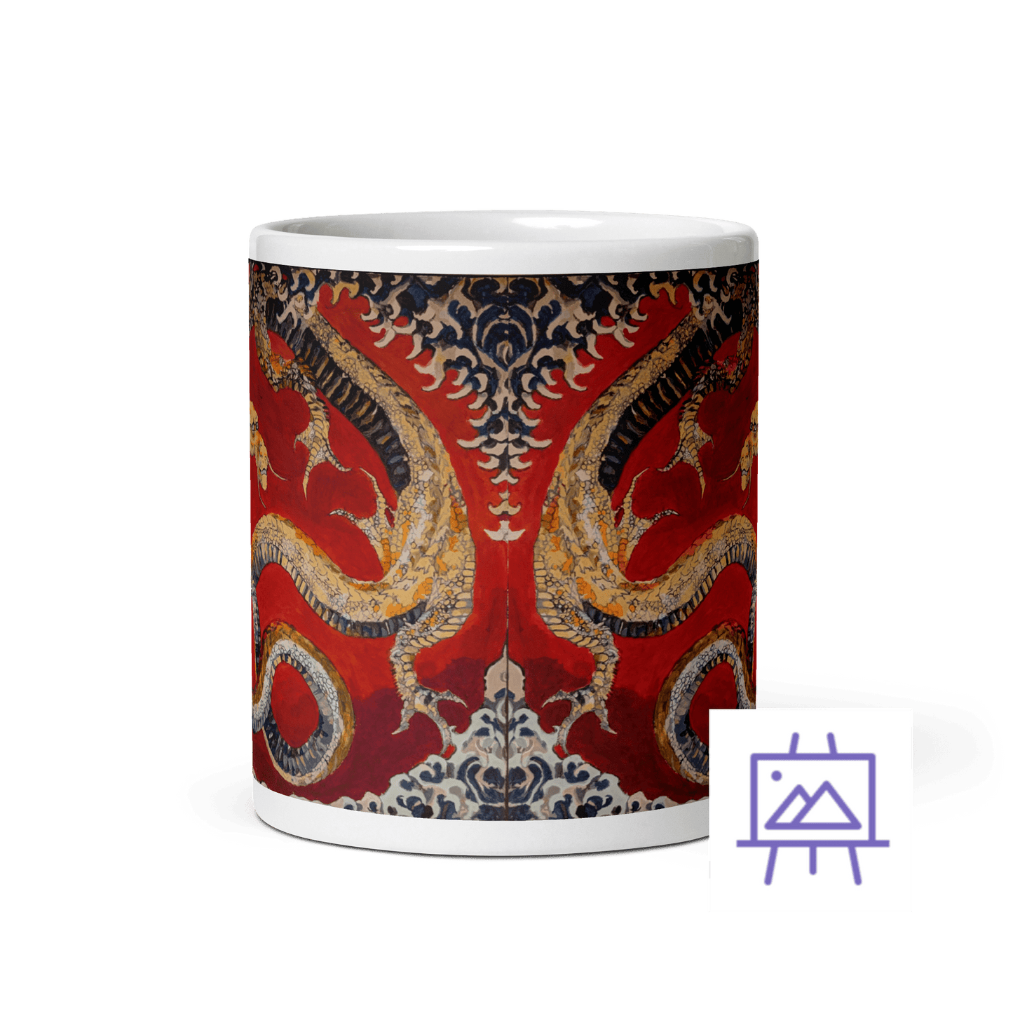 Hokusai Dragon - Art Studio Elvira - 11oz Color Mug