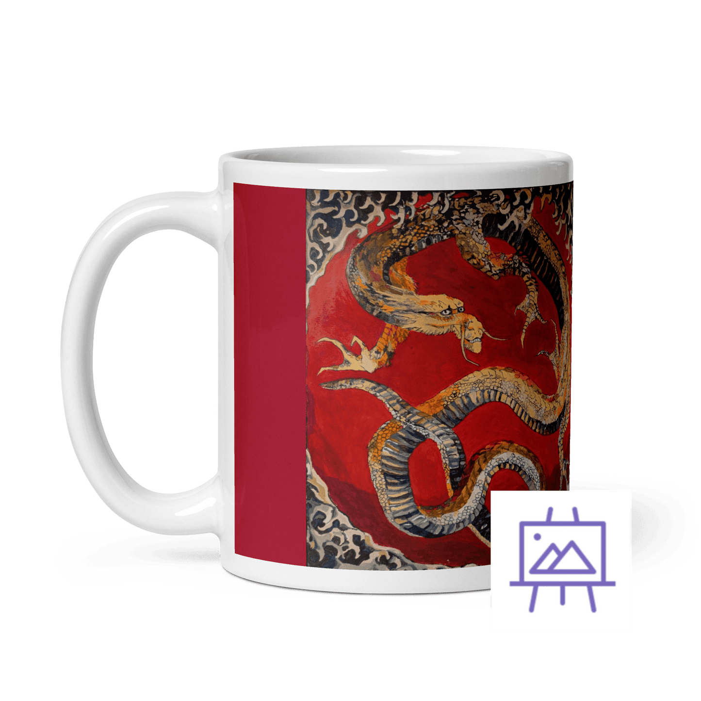 Hokusai Dragon - Art Studio Elvira - 11oz Color Mug
