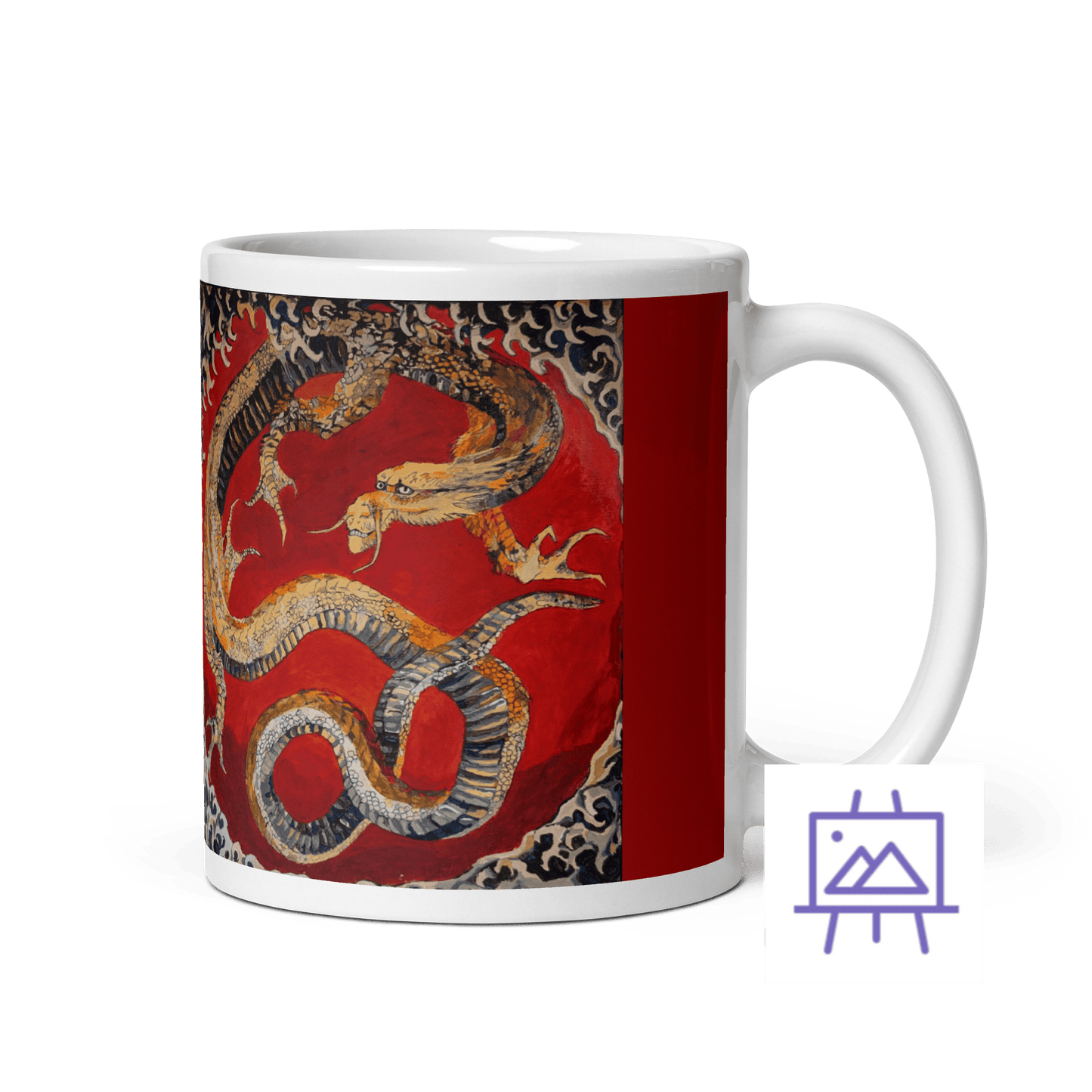 Hokusai Dragon - Art Studio Elvira - 11oz Color Mug