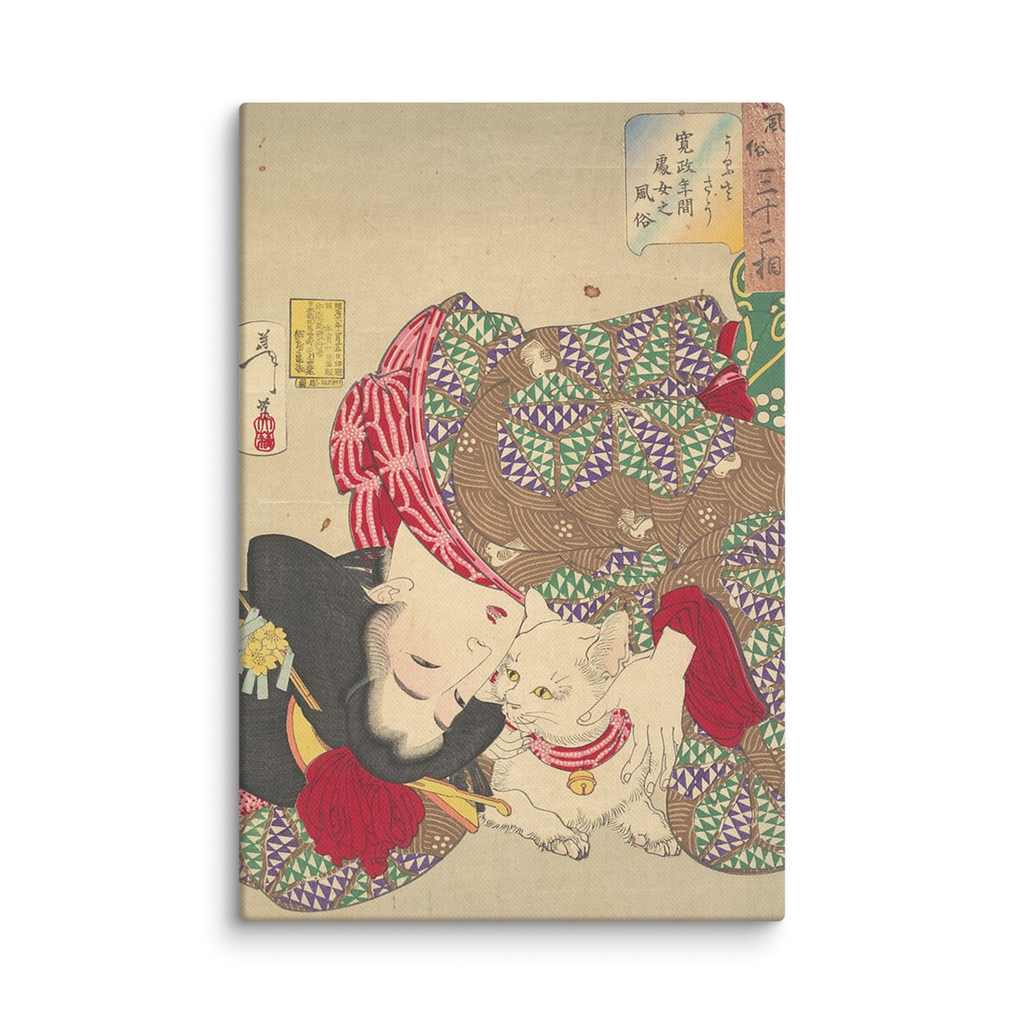 woman-with-cat-art studio-elvira-canvas-_in_-12x18