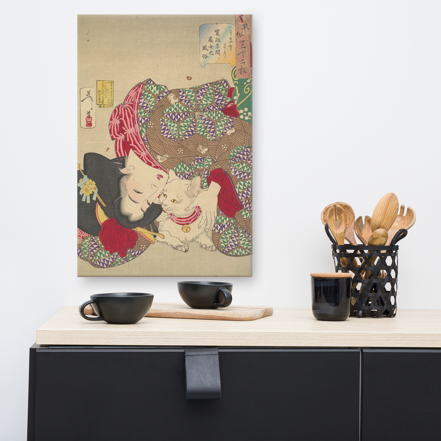 woman-with-cat-art studio-elvira-canvas-_in_-16x24-counter