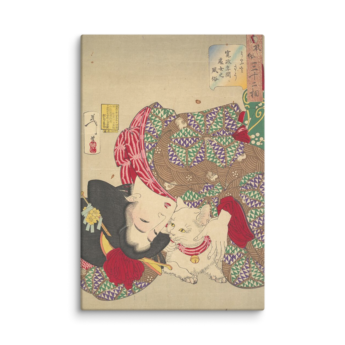 woman-with-cat-art studio-elvira-canvas-_in_-16x24
