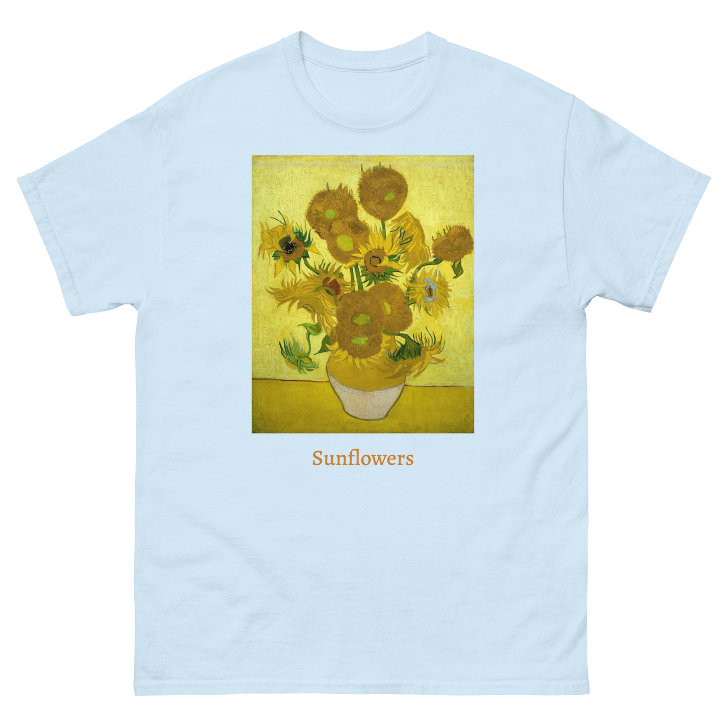 yellow-sunflowers-art-studio-elvira-unisex-classic-tee-light-blue