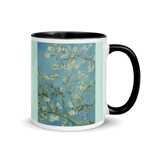 Almond Blossoms Color Mug Art Studio Elvira 11oz black