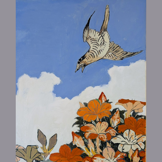 Cuckoo & Azaleas - Art Studio Elvira -  Canvas Painting