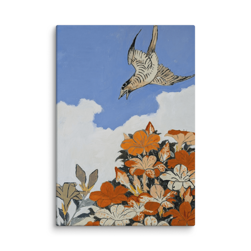 Cuckoo and Azaleas - Art Studio Elvira - Canvas Print