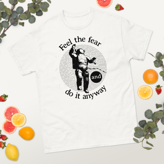 Feel-the-fear-Art-Studio-Elvira-Unisex-tee-scene-white