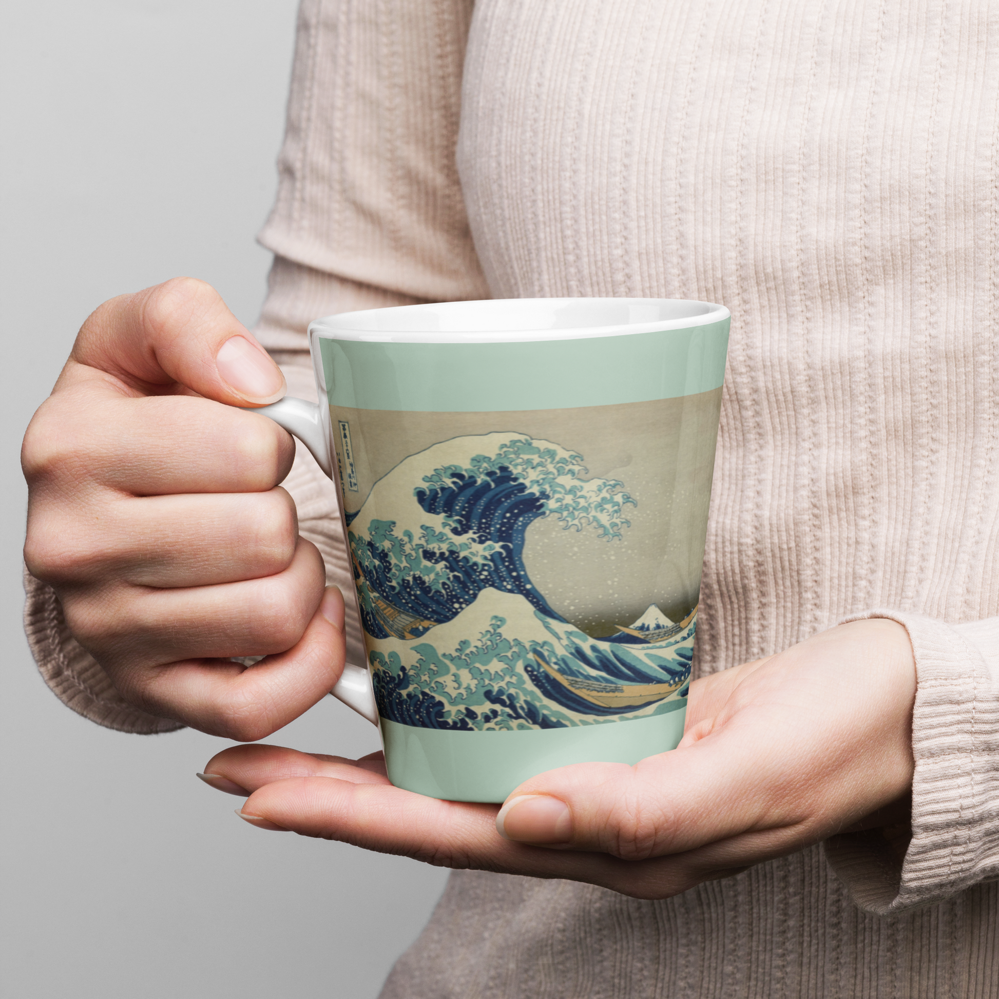 Great-Wave-off-Kanagawa-Art-Studio-Elvira-12oz-Latte-Mug-hands-left
