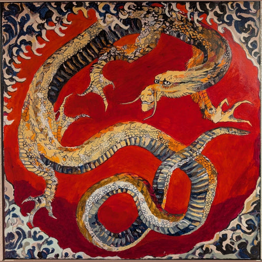 Hokusai Dragon - Art Studio Elvira - Canvas Painting