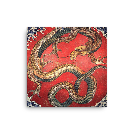 Hokusai_Dragon_Art_studio_elvira_thin-canvas-_in_-front-12x12