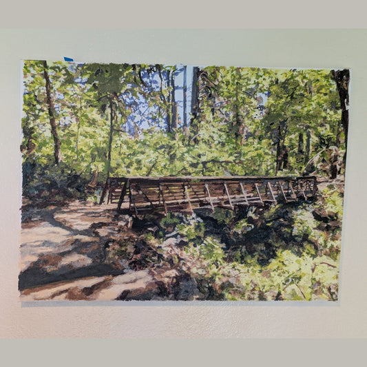 Oregon Trail Bridge - Art Studio Elvira -  Canvas Painting