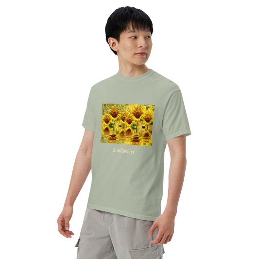 Salem Sunflowers - Art Studio Elvira-unisex-heavyweight-t-shirt-bay-left-front