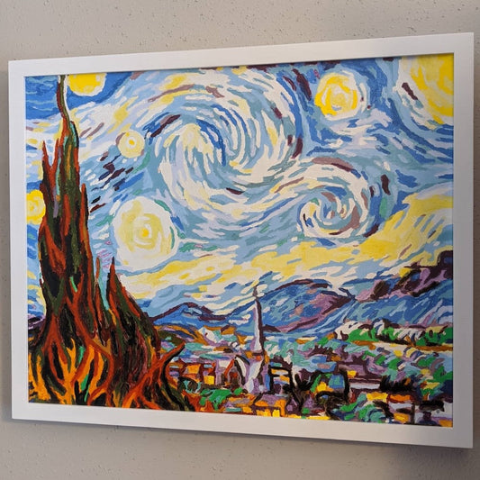 Starry Night White - Art Studio Elvira -  Canvas Painting