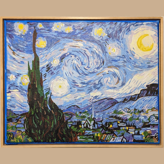 Starry Night White - Art Studio Elvira -  Canvas Painting