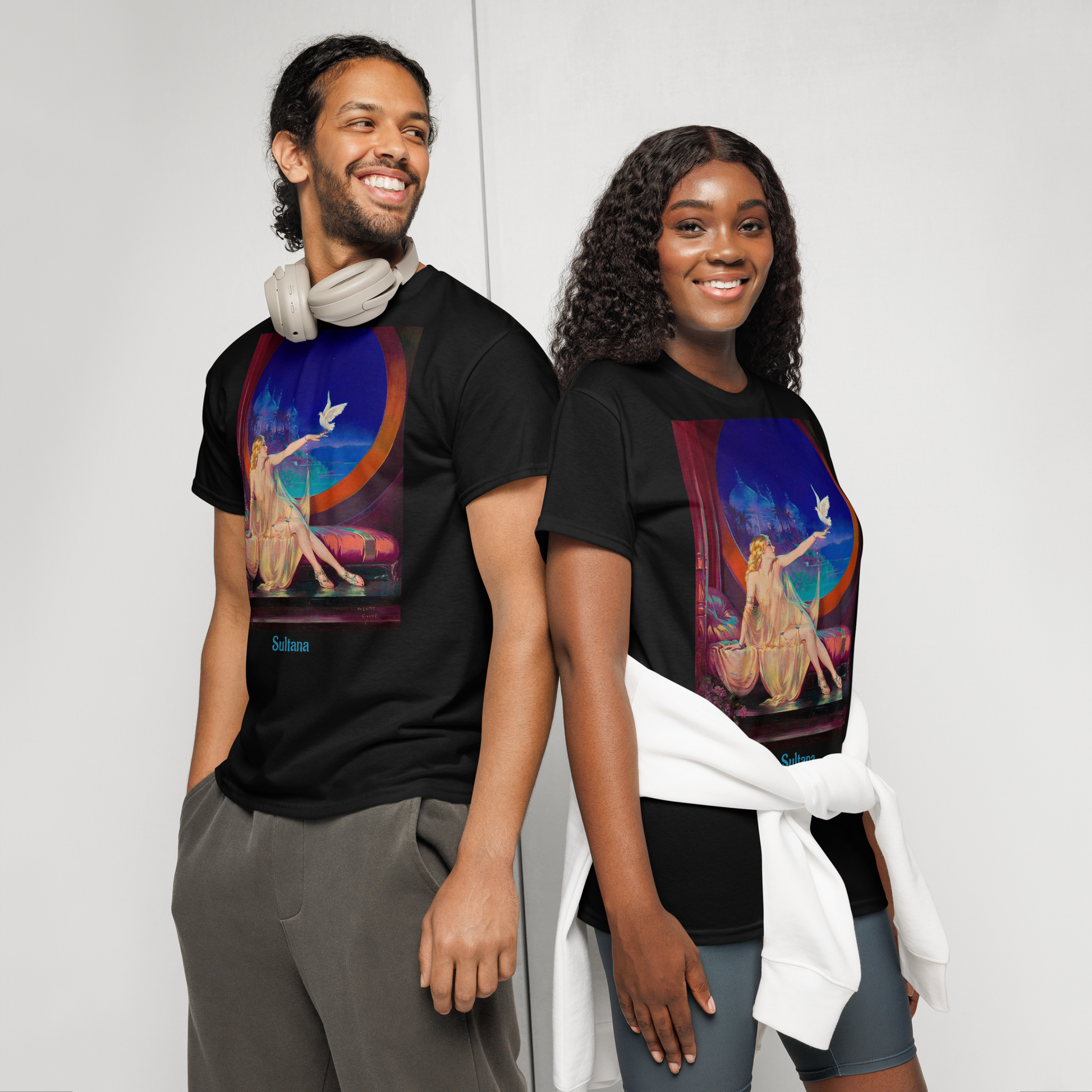 Sultana-art-studio-elvira-unisex-sports-tee-duet-black