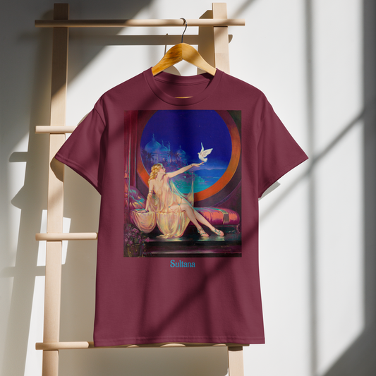 Sultana-art-studio-elvira-unisex-sports-tee-maroon