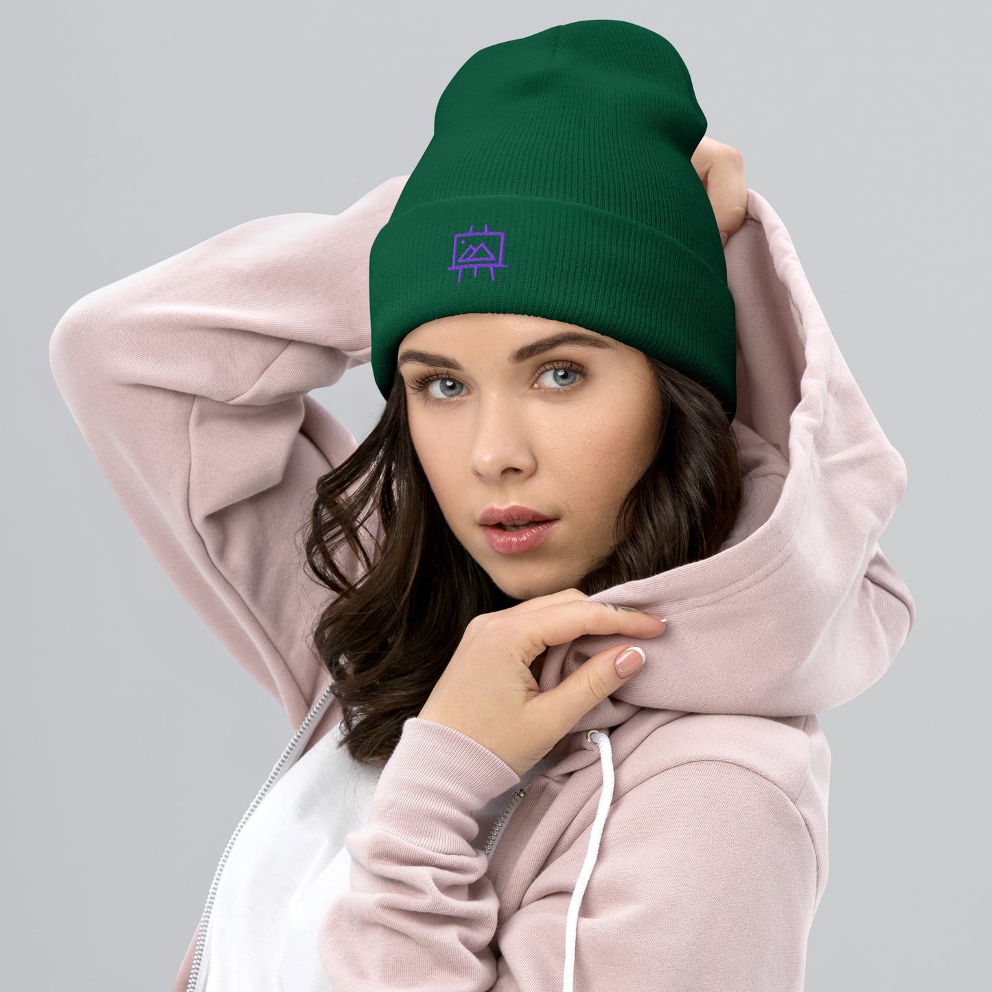 art-studio-elvira-logo-cuffed-beanie-spruce