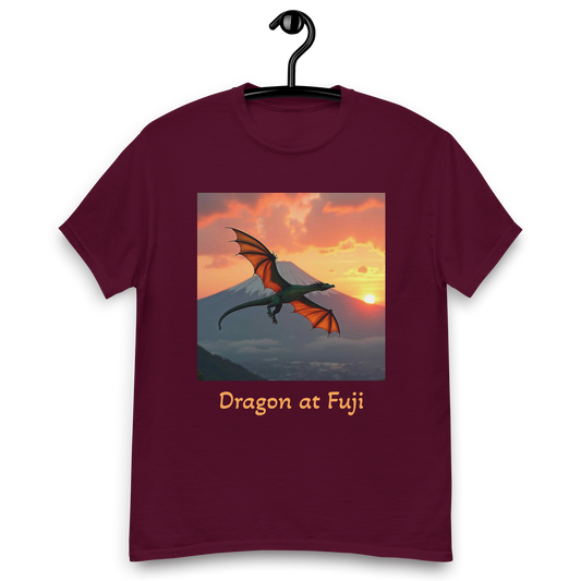 dragon-over-mt-fuji-art-studio-elvira-unisex-classic-tee-maroon