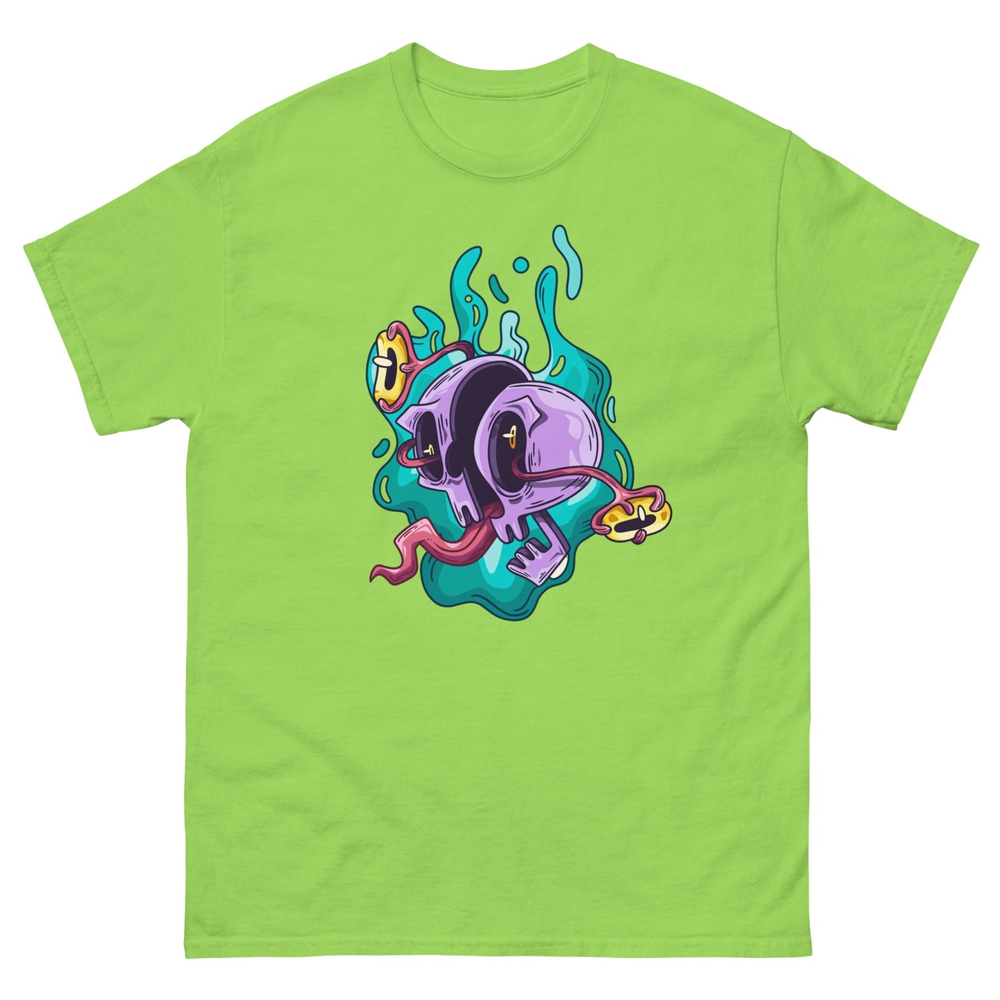 funky-ai-balls-art-studio-elvira-unisex-classic-tee-lime