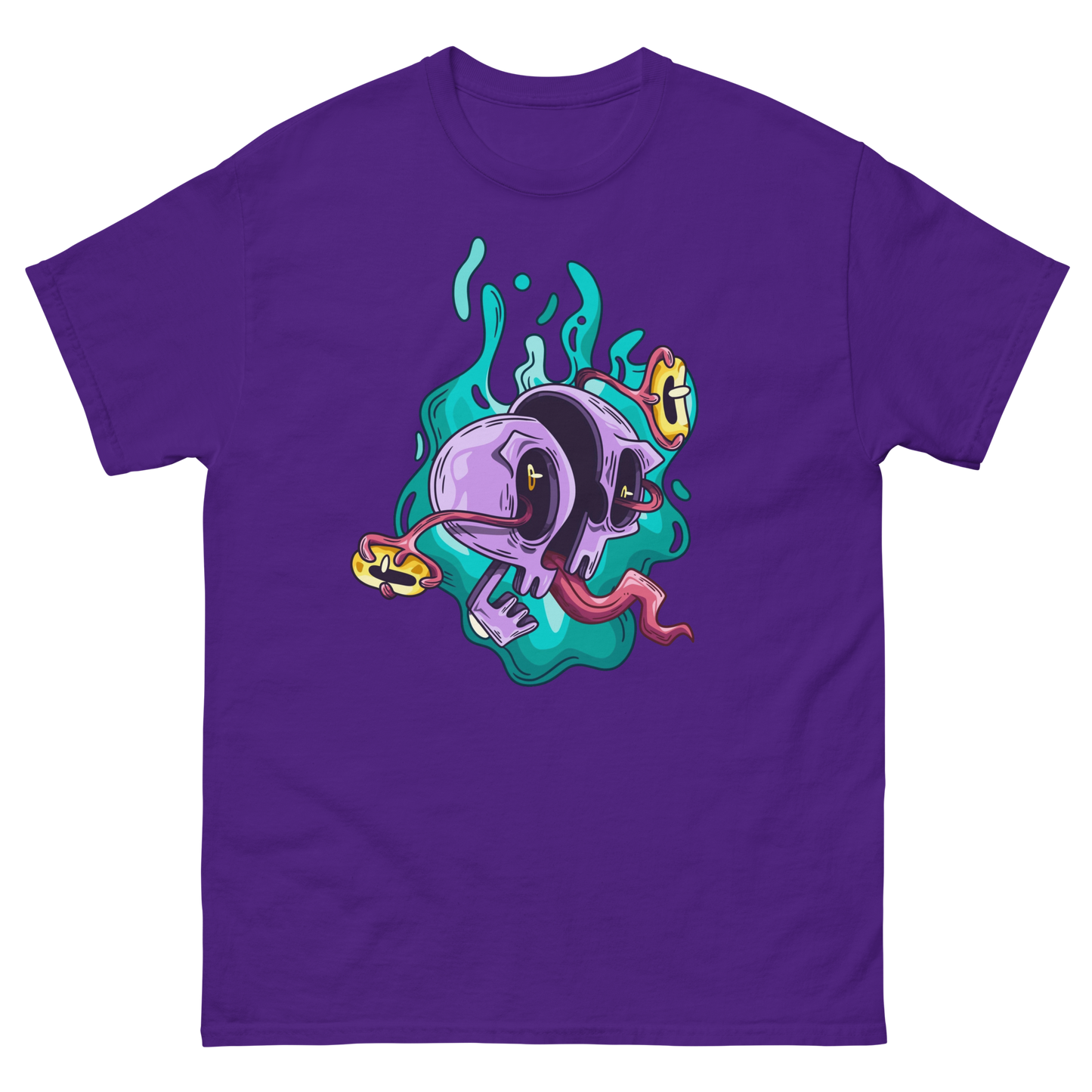 funky-ai-balls-art-studio-elvira-unisex-classic-tee-purple