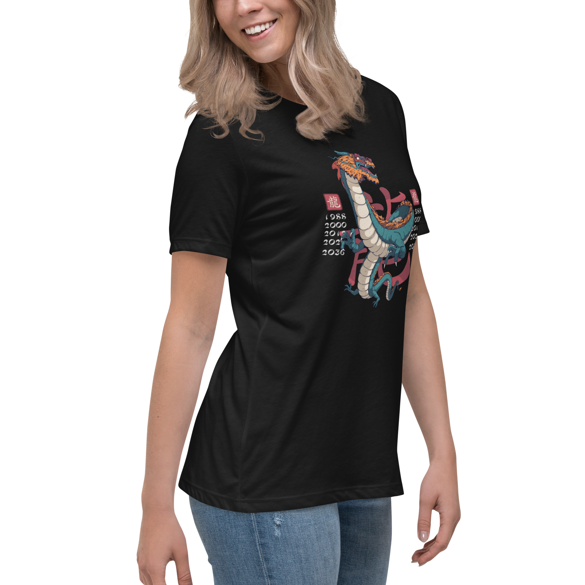 green-dragon-art-studio-elvira-womens-relaxed-t-shirt-right-front-black