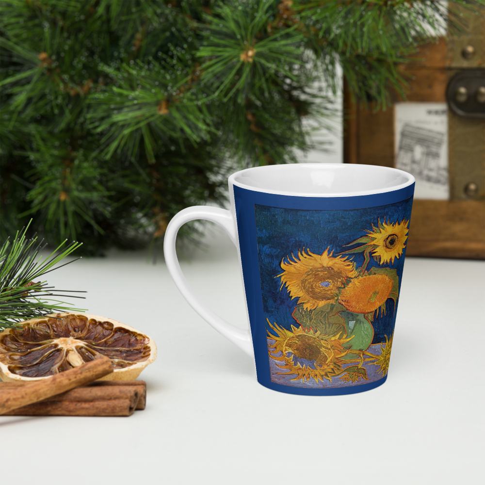 My 5 Sunflowers - Art Studio Elvira - 12oz Latte mug