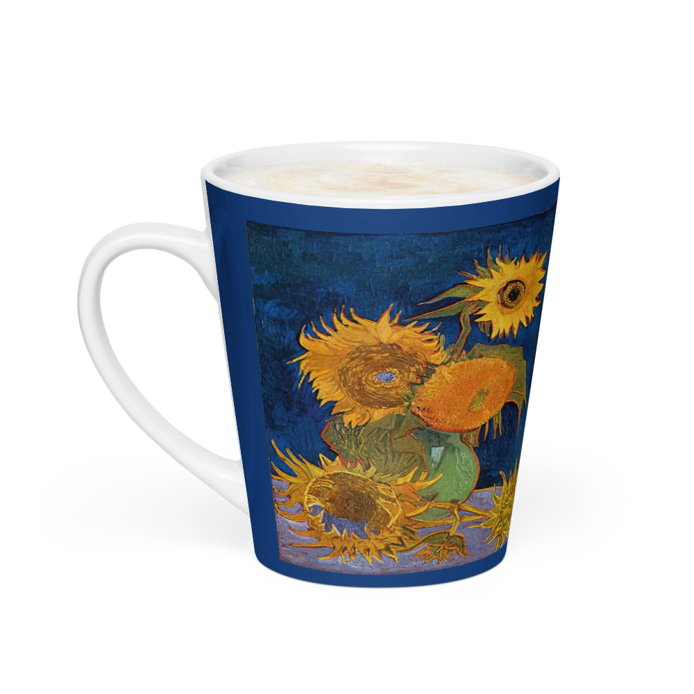 My 5 Sunflowers - Art Studio Elvira - 12oz Latte mug