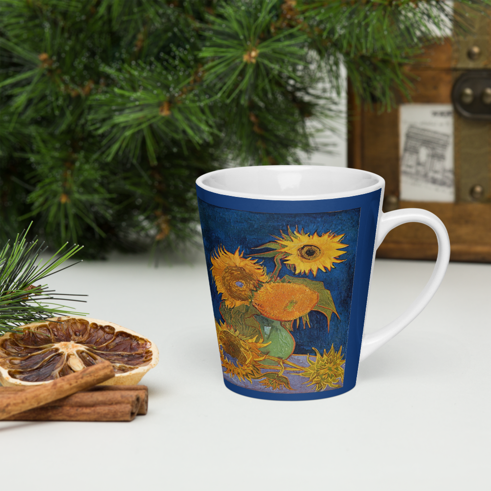 My 5 Sunflowers - Art Studio Elvira - 12oz Latte mug
