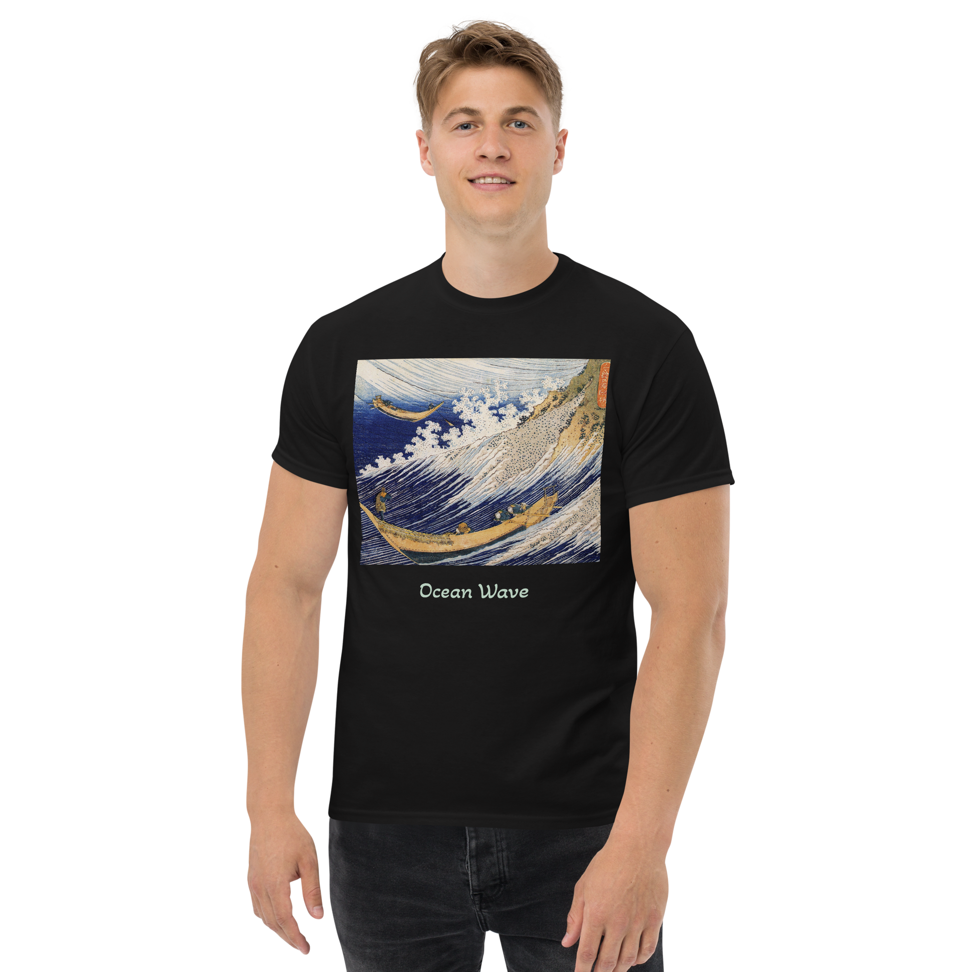 ocean-wave-art-studio-elvira-unisex-classic-tee-front-black