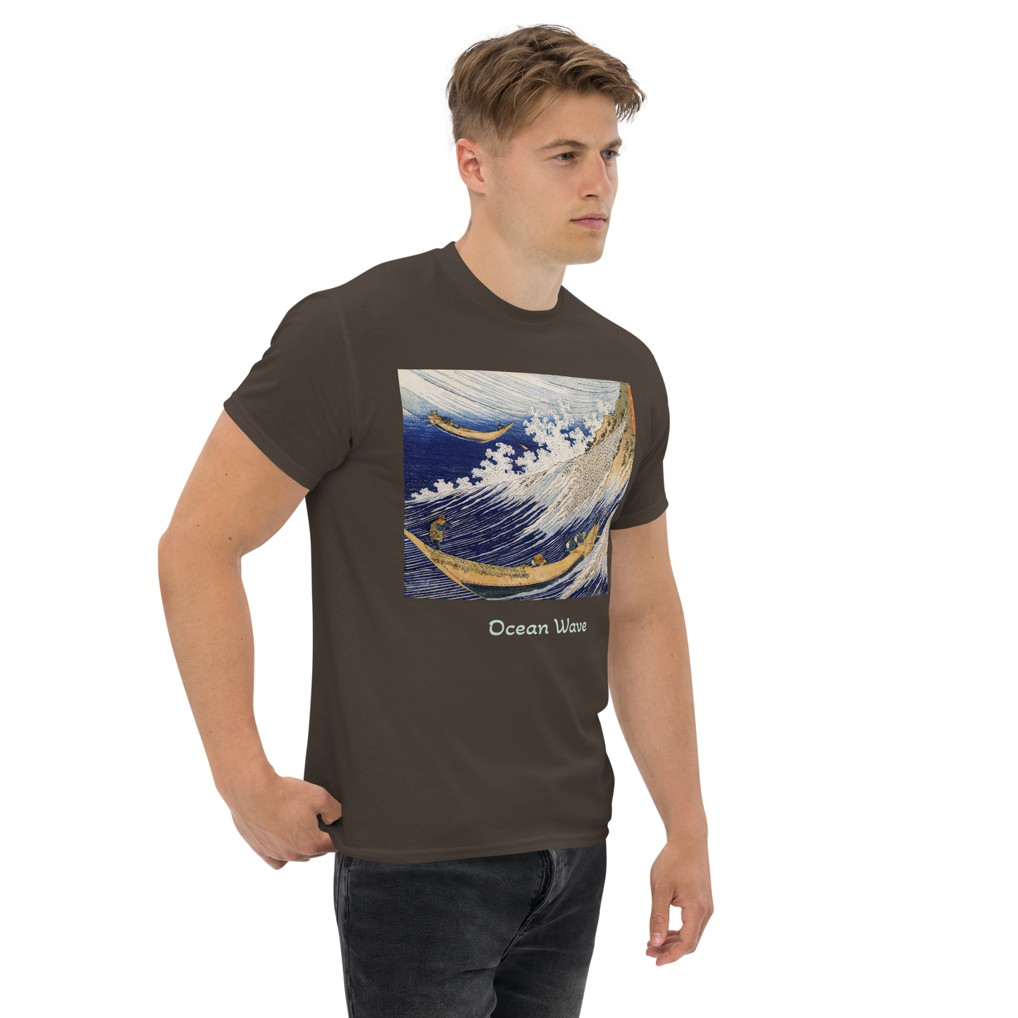ocean-wave-art-studio-elvira-unisex-classic-tee-right-front-dark-chocolate