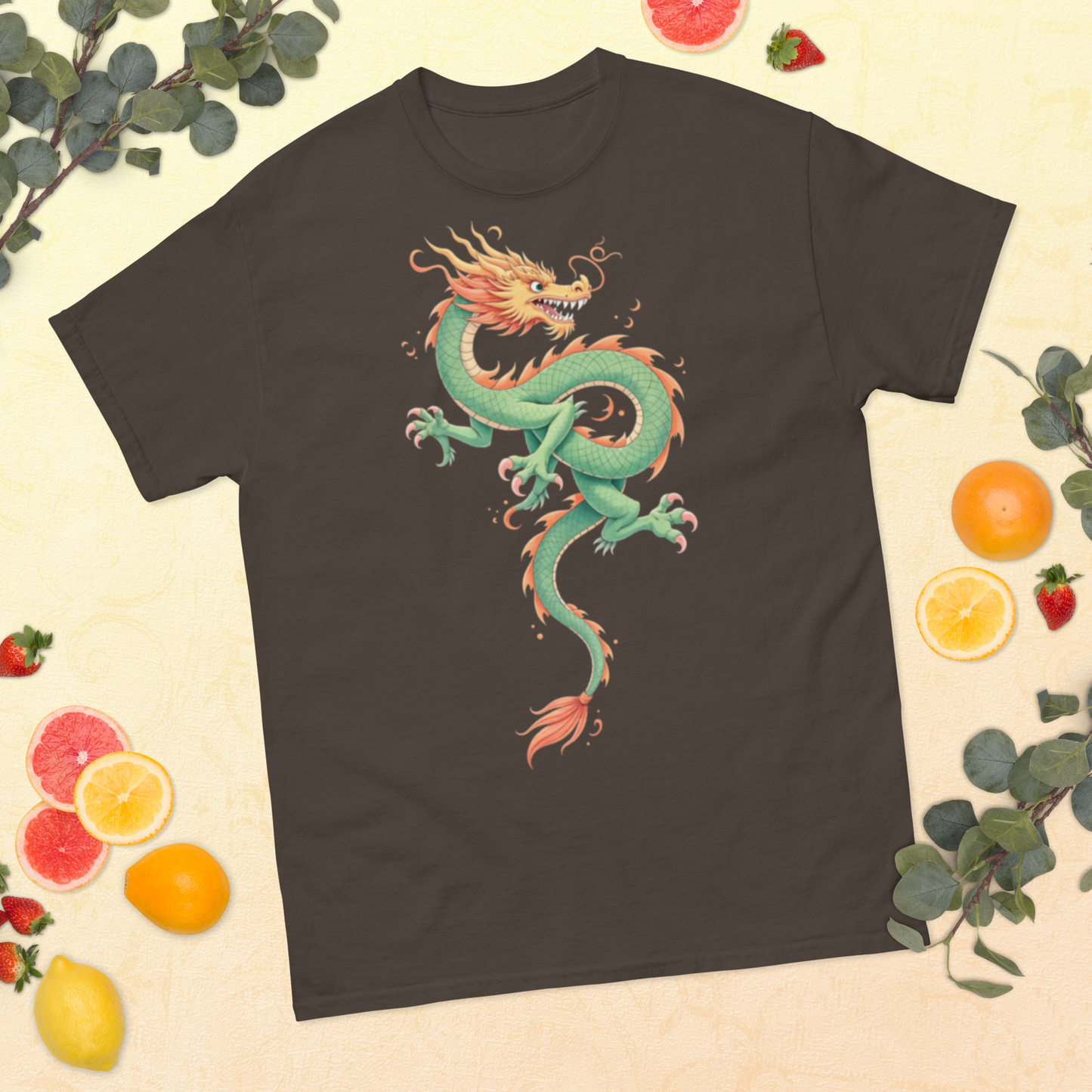 orange-dragon-unisex-classic-tee-dark-chocolate