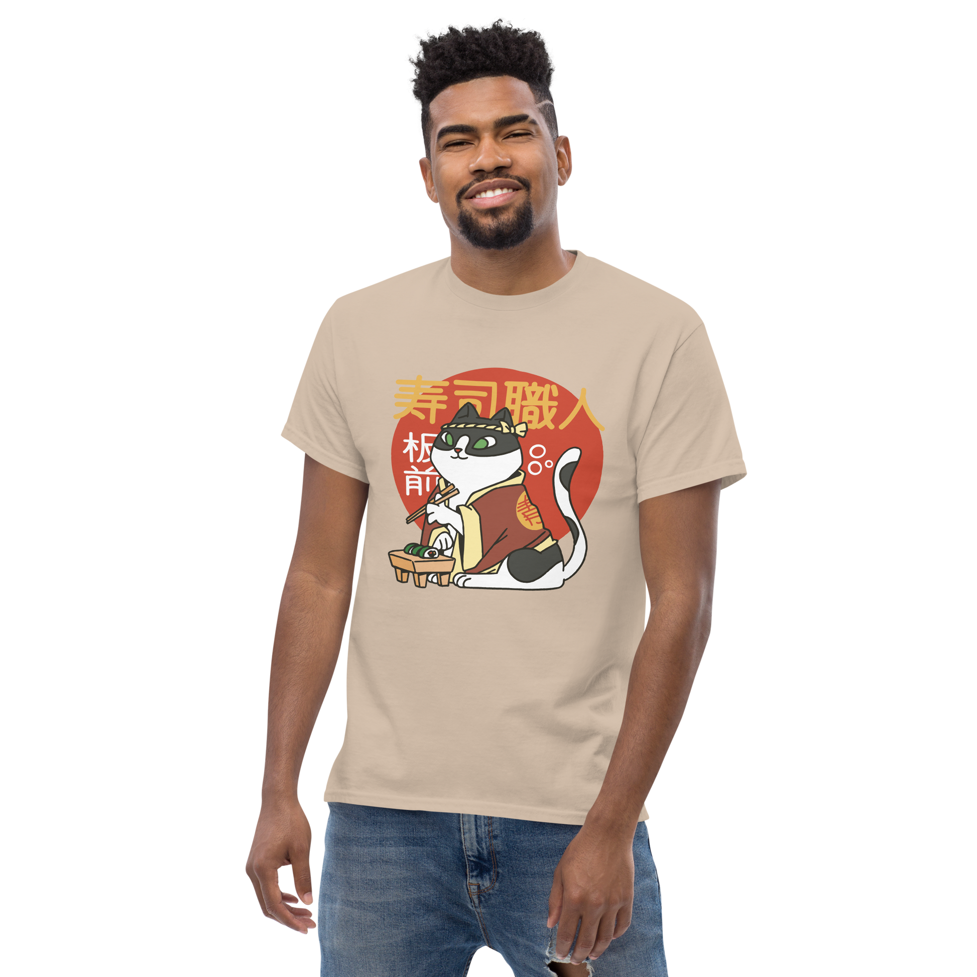 ramen-cat-art-studio-elvira-unisex-classic-tee-front-sand