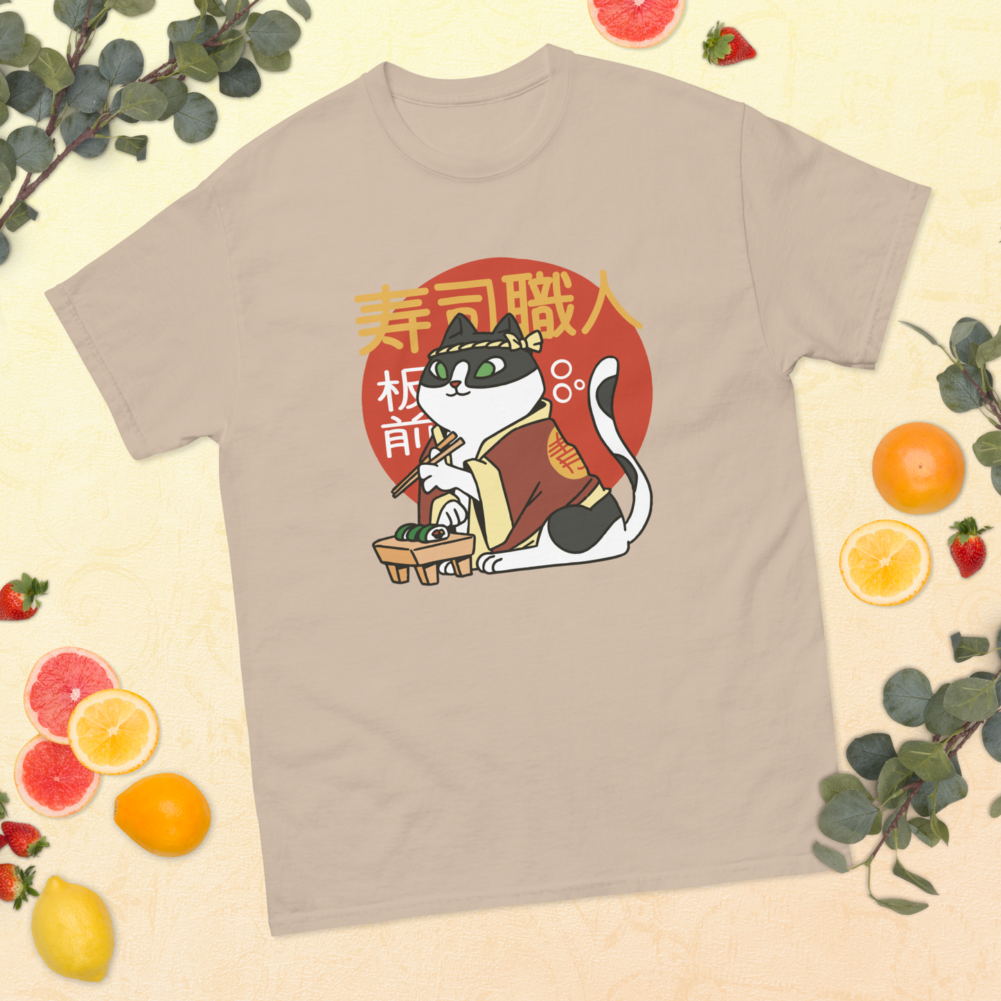 ramen-cat-art-studio-elvira-unisex-classic-tee-sand